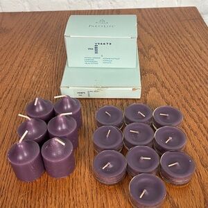 PartyLite ZEN Purple 10 tealights & 6-2” votives